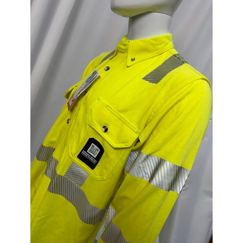NEW!‎ LAKELAND ISH65DH29RT-LG Westex DH FR Shirt, Hi-Vis LG/TL - Picture 6 of 12
